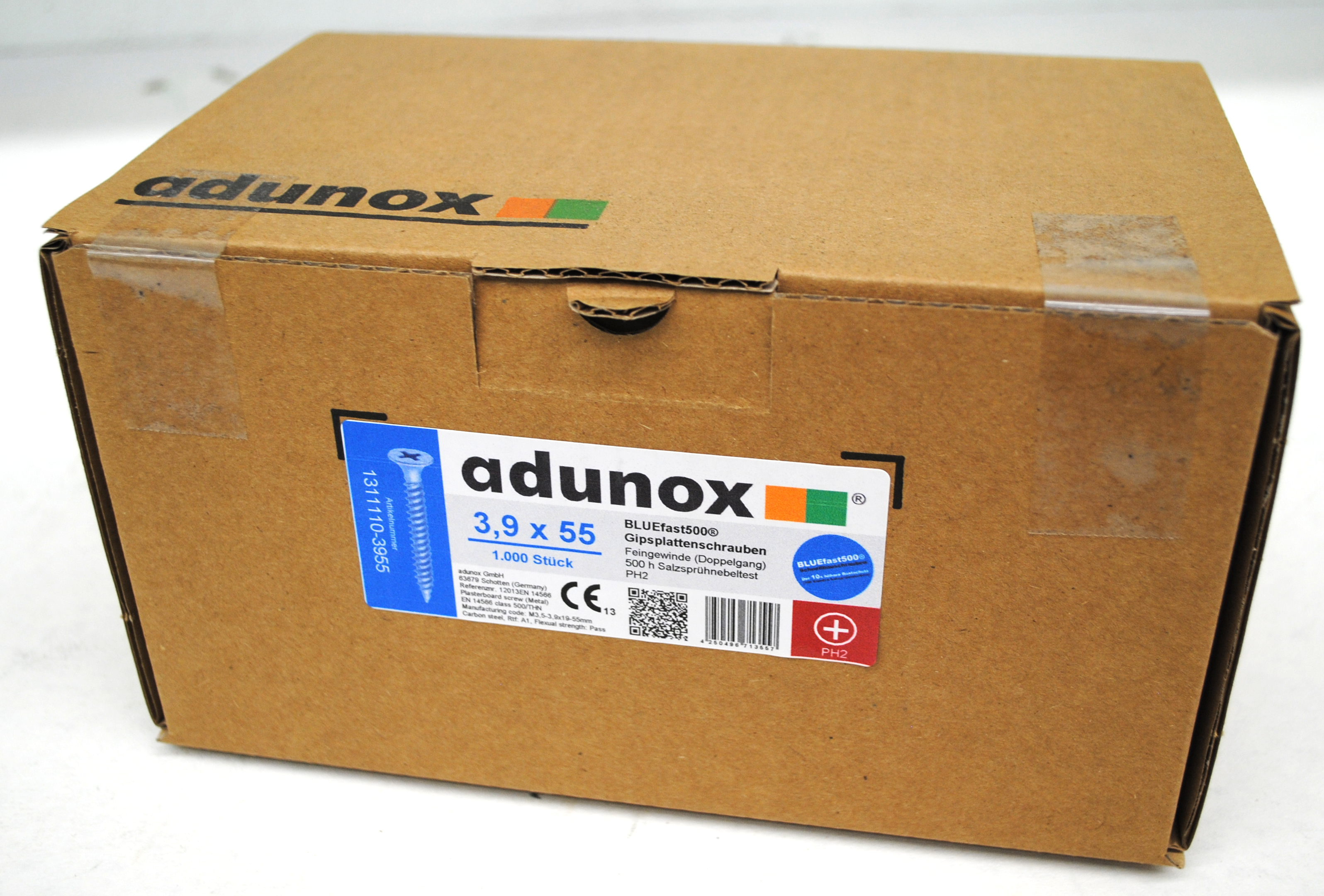 BLUEfast500® Schnellbauschrauben | Feingewinde | PH2 | 3,9x55 | 1.000 Stk