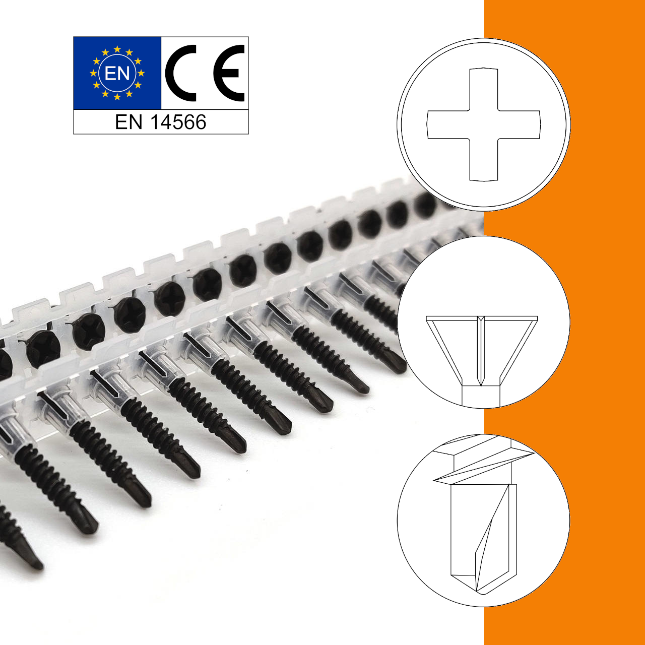 Faserplattenschrauben | phosphatiert | Bohrspitze | PH2 | magaziniert Langband | 3,5x25 | 1.000 Stk Faserplattenschrauben | phosphatiert | Bohrspitze | PH2 | magaziniert Langband | 3,5x25 | 1.000 Stk