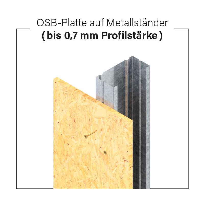 OSB Ständerwerkschrauben | Feingewinde | Bohrspitze | 3,9x30 | 1.000 Stk