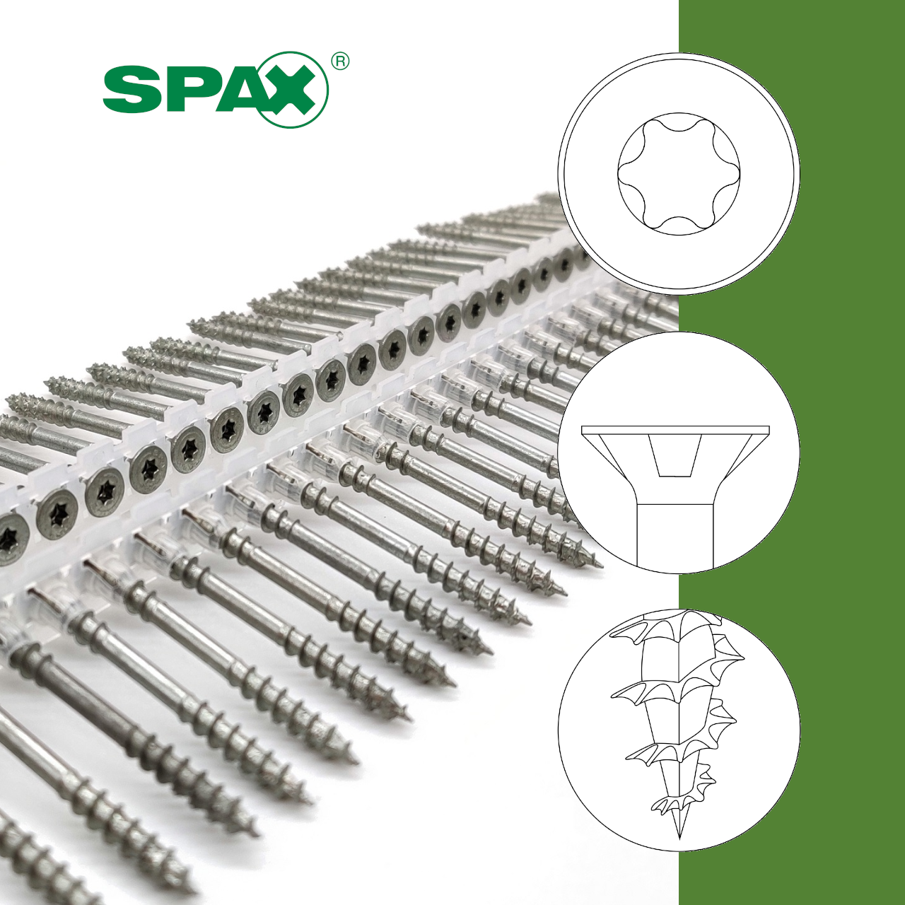 SPAX® OSB Verlegeschrauben | WIROX | Langband | 4,5x60 | 500 Stk