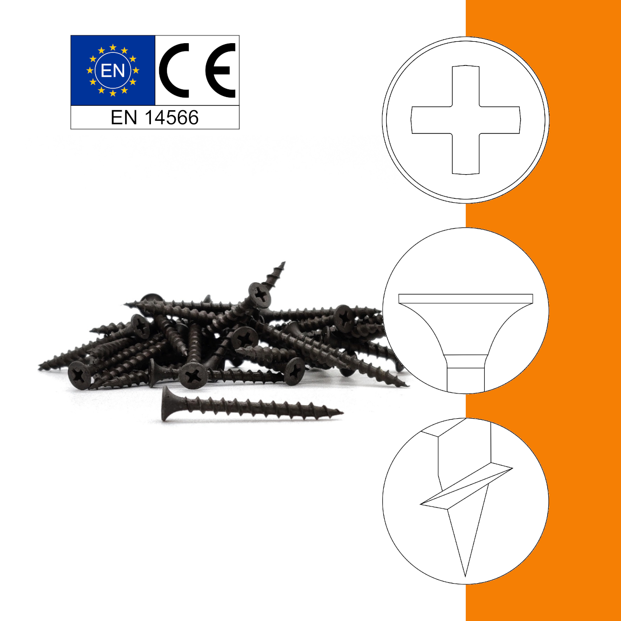 Schnellbauschrauben | phosphatiert | Grobgewinde | PH2 | 3,9x35 | 1.000 Stk Schnellbauschrauben | phosphatiert | Grobgewinde | PH2 | 3,9x35 | 1.000 Stk