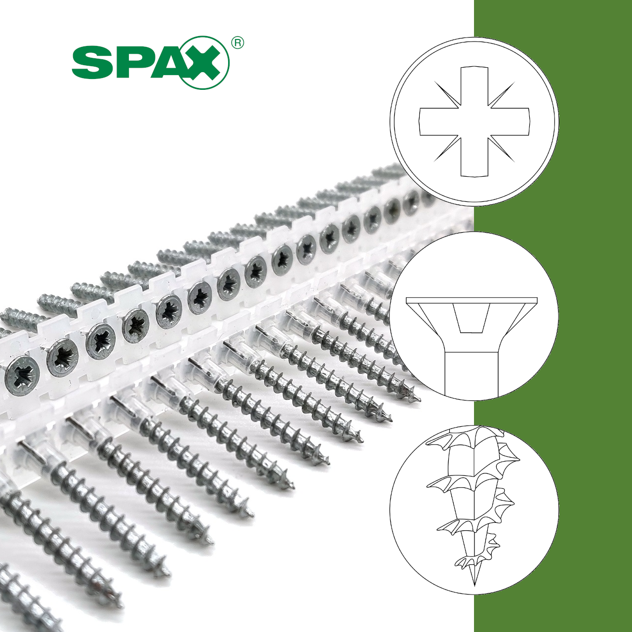 SPAX® Universalschrauben | WIROX | PZ2 | magaziniert Langband SPAX® Universalschrauben | WIROX | PZ2 | magaziniert Langband