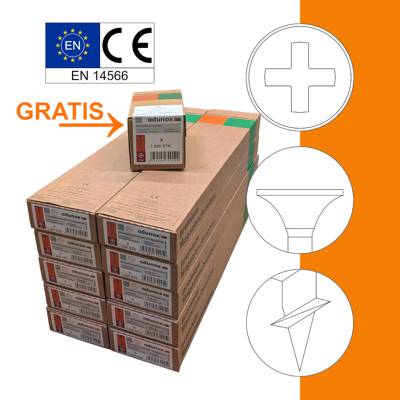 SPARPAKET | Schnellbauschrauben | phosphatiert | Grobgewinde SPARPAKET | Schnellbauschrauben | phosphatiert | Grobgewinde