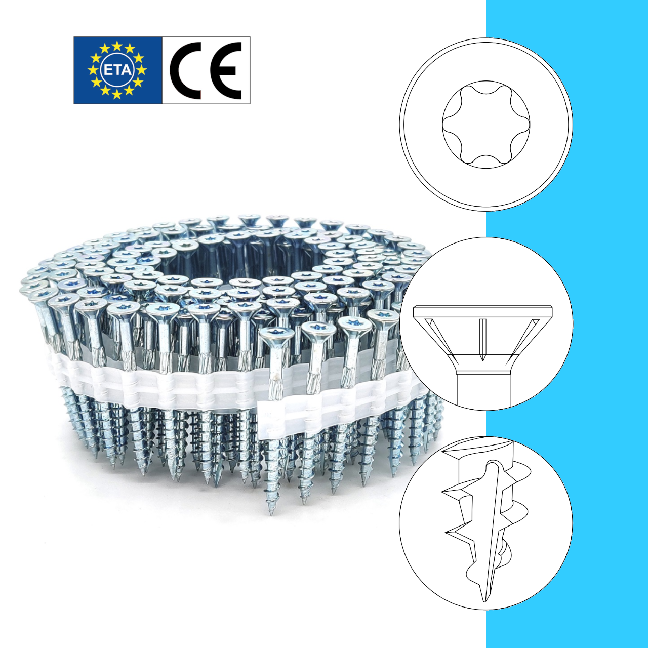 adunox-SuperUni Holzschrauben / Spanplattenschrauben | hell verzinkt | TX20 | ETA | magaziniert Coil | 4,0x25 | 2.500 Stk adunox-SuperUni Holzschrauben / Spanplattenschrauben | hell verzinkt | TX20 | ETA | magaziniert Coil | 4,0x25 | 2.500 Stk